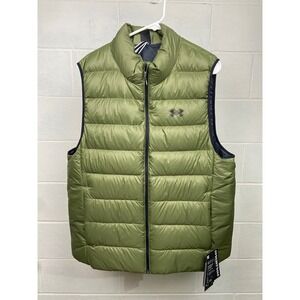 NWT Under Armour Legend Down Puffer Vest Men's XXL‎ Green Water-Repellent 600FP